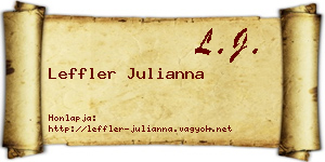 Leffler Julianna névjegykártya